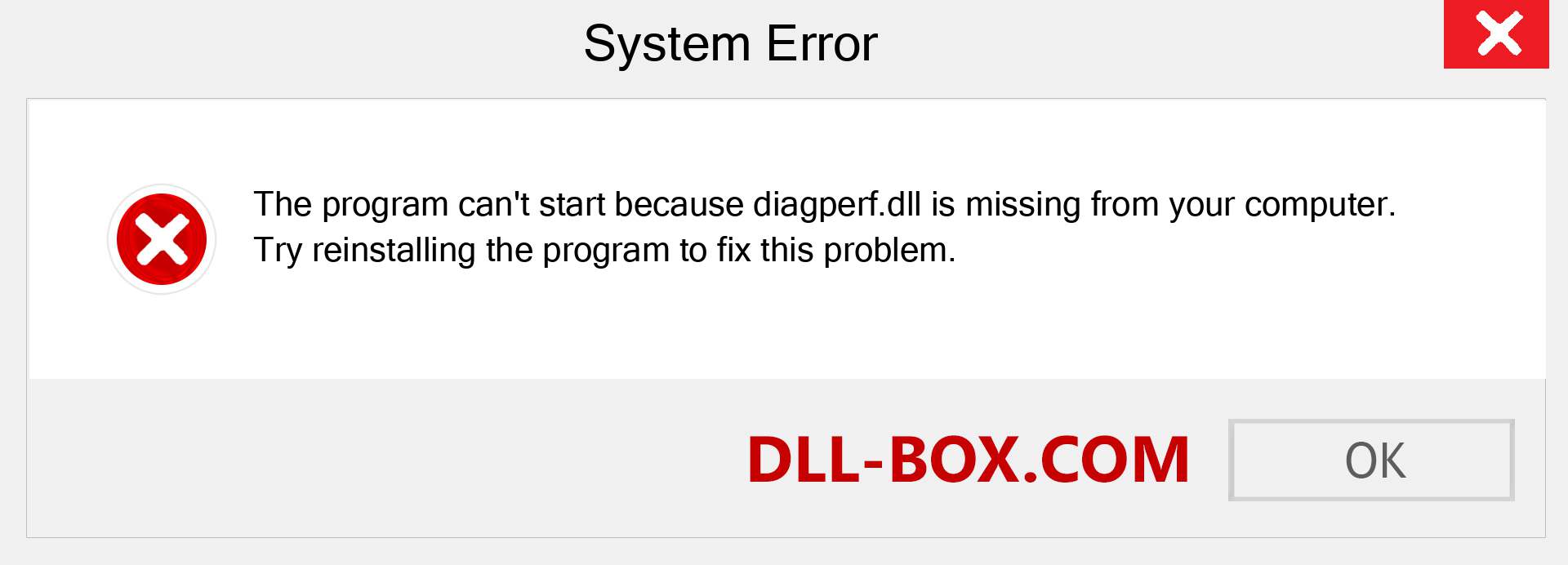  diagperf.dll file is missing?. Download for Windows 7, 8, 10 - Fix  diagperf dll Missing Error on Windows, photos, images