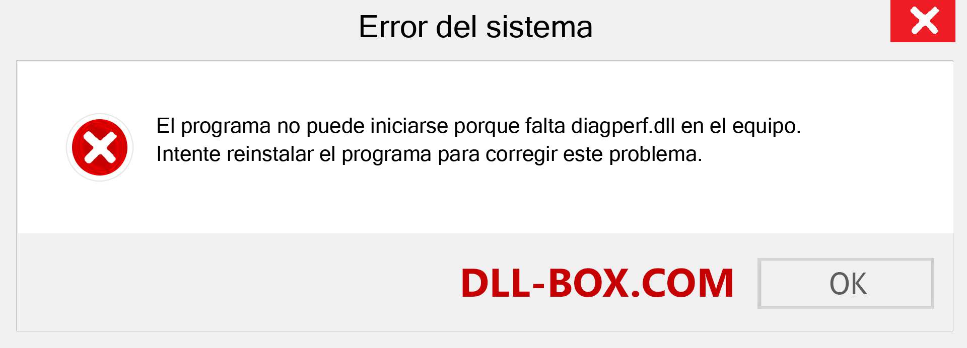 ¿Falta el archivo diagperf.dll ?. Descargar para Windows 7, 8, 10 - Corregir diagperf dll Missing Error en Windows, fotos, imágenes